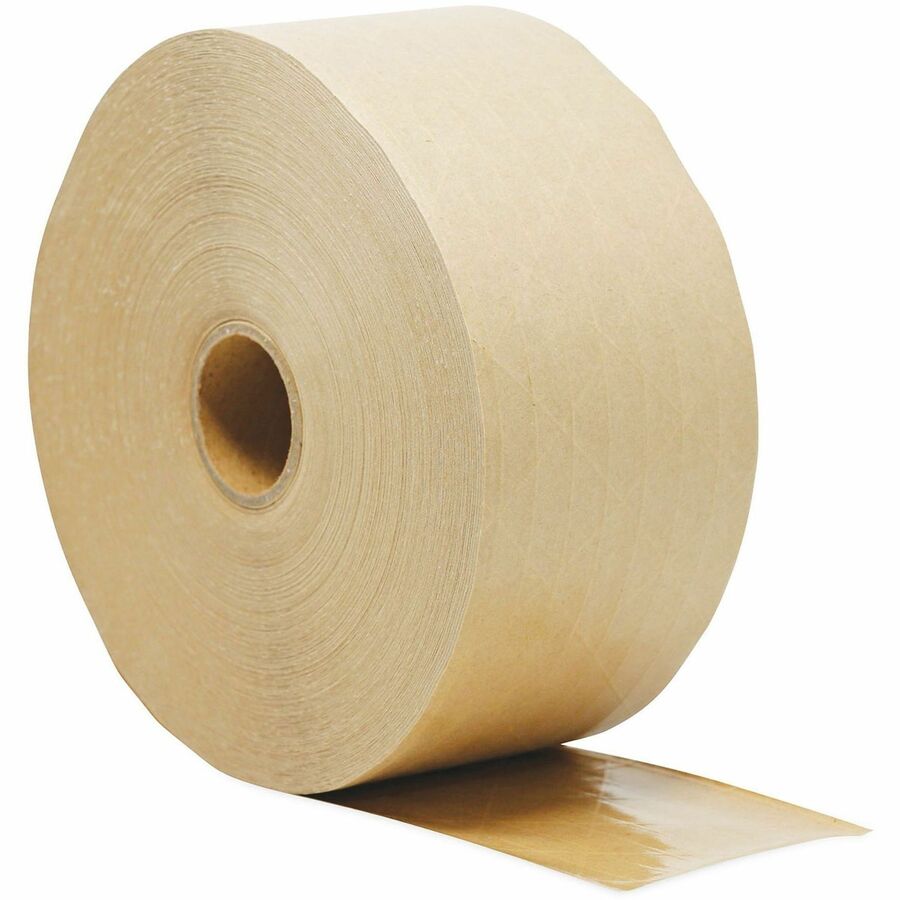 Image of Universal UFS44HD007 Packaging Tape, 150 yd Length x 3" W x 5 mil Thickness, 3" Core, Brown, Kraft/Glass Fiber Backing, 10 / Carton