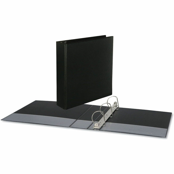 Image of Universal® Slant D-Ring View Binder, 3 Rings, 2" Capacity, 11 x 8.5, Black