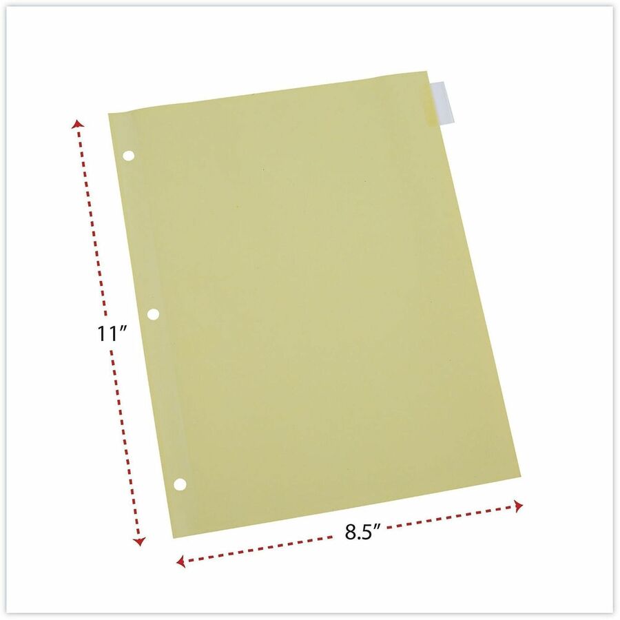 Image of Universal UNV20841 Insertable Tab Index, 8-Tab, 11 x 8.5, Buff, Clear Tabs, 24 Sets