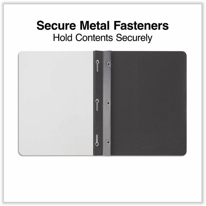 Image of Universal UNV56116EE Report Cover, 1/2" Folder Capacity, 8 1/2" x 11", 100 Sheets Capacity, 3 x 3-prong Fastener, Punched, 25 / Box