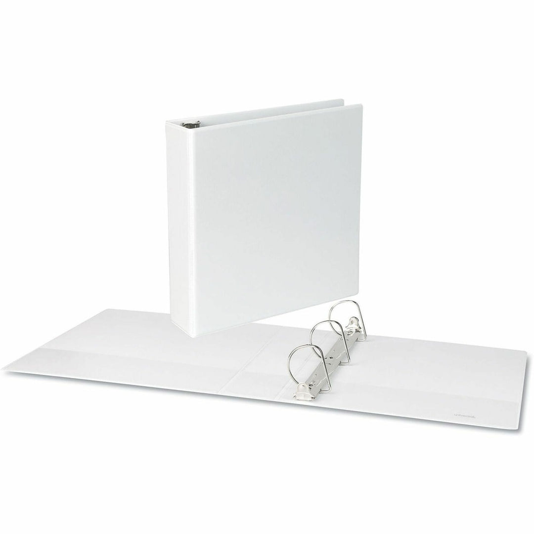 Image of Universal® Slant D-Ring View Binder, 3 Rings, 2" Capacity, 11 x 8.5, White