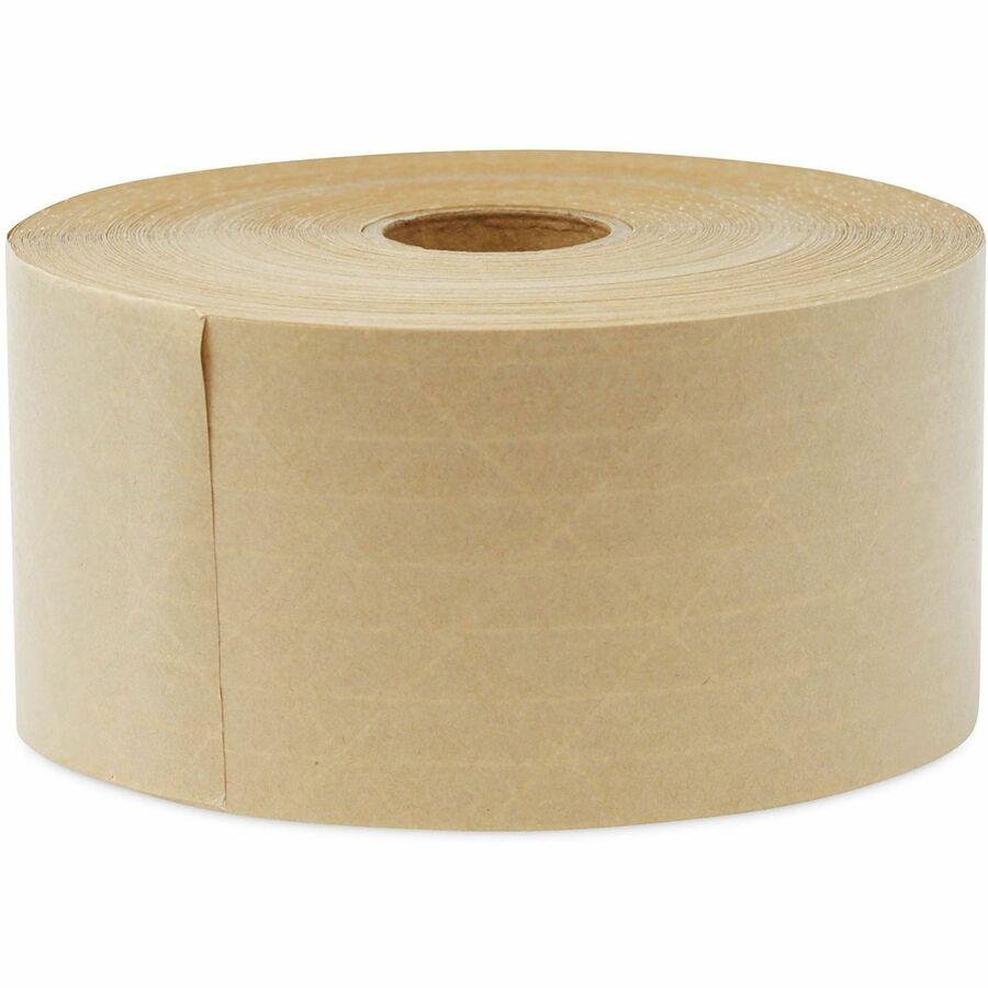 Image of Universal UFS7300 Packaging Tape, 125 yd Length x 3" W x 5 mil Thickness, 3" Core, Brown, Kraft/Glass Fiber Backing, 8 / Carton