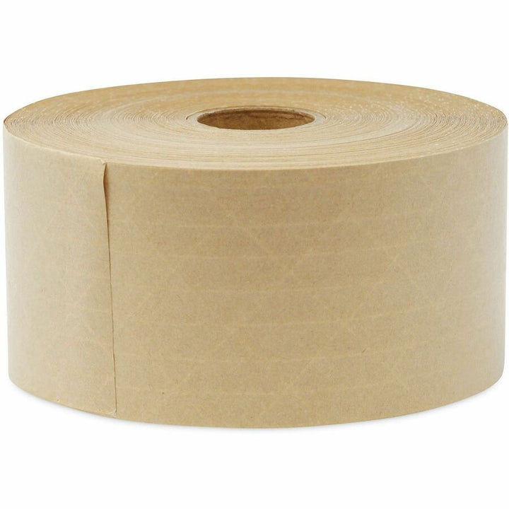Image of Universal UFS7300 Packaging Tape, 125 yd Length x 3" W x 5 mil Thickness, 3" Core, Brown, Kraft/Glass Fiber Backing, 8 / Carton