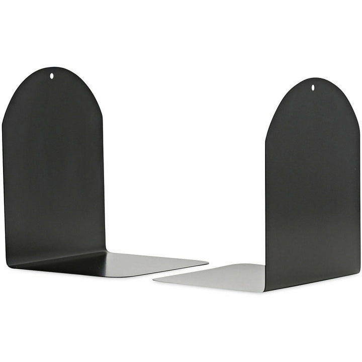 Image of Universal UNV54071 Magnetic Bookends, Magnetic Base, 6 x 5 x 7, Metal, Black, Pair, 7" H x 6" W x 5" Depth, Magnetic, Black, Metal, 1 Pair
