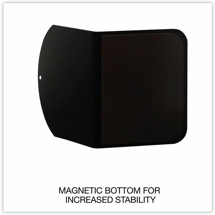 Image of Universal UNV54071 Magnetic Bookends, Magnetic Base, 6 x 5 x 7, Metal, Black, Pair, 7" H x 6" W x 5" Depth, Magnetic, Black, Metal, 1 Pair