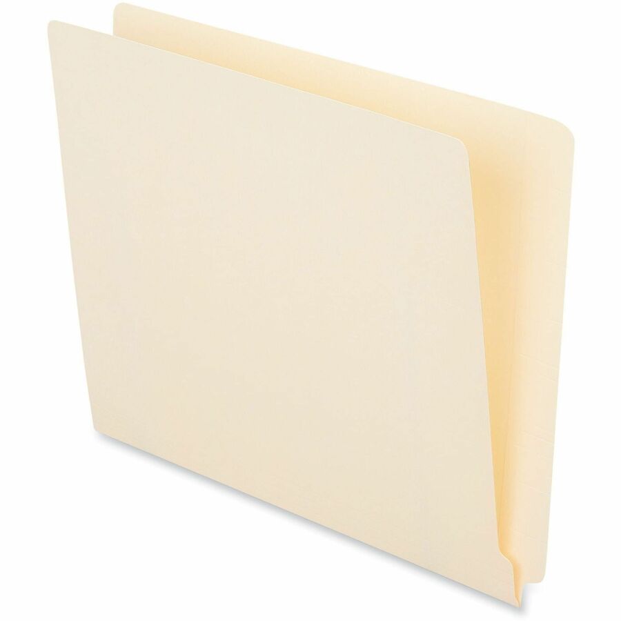 Image of Universal UNV13300 End Tab File Folder, 8 1/2" x 11", 3/4" Expansion, 11 pt., Manila Paper, Brown, 10% Recycled, 100 / Box