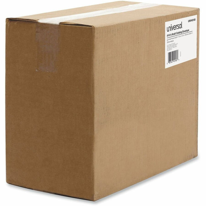 Image of Universal UNV45165 Envelope, Catalog, #14 1/2, 28 lb, Gummed, Brown Kraft, Kraft Paper, 250 / Box