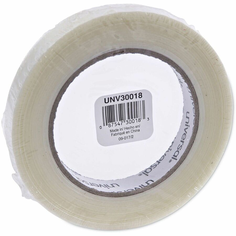Image of Universal UNV30018 120# Utility Grade Filament Tape, 3" Core, 18 mm x 54.8 m, Clear