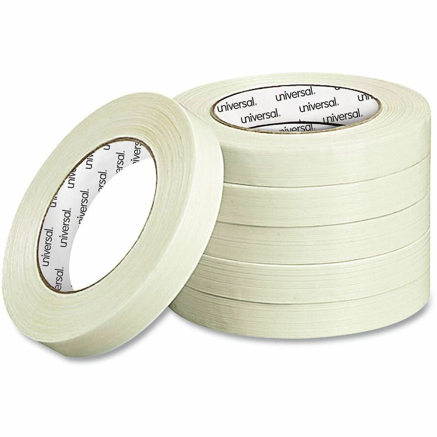 Image of Universal UNV78034 190# Medium Grade Filament Tape, 3" Core, 18 mm x 54.8 m, Clear
