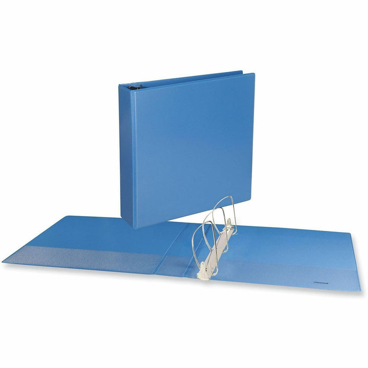 Image of Universal® Slant D-Ring View Binder, 3 Rings, 2" Capacity, 11 x 8.5, Light Blue