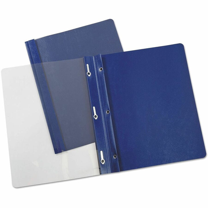 Image of Universal UNV56138EE Report Cover, 1/2" Folder Capacity, 8 1/2" x 11", 100 Sheets Capacity, 3 x 3-prong Fastener, Punched, 25 / Box