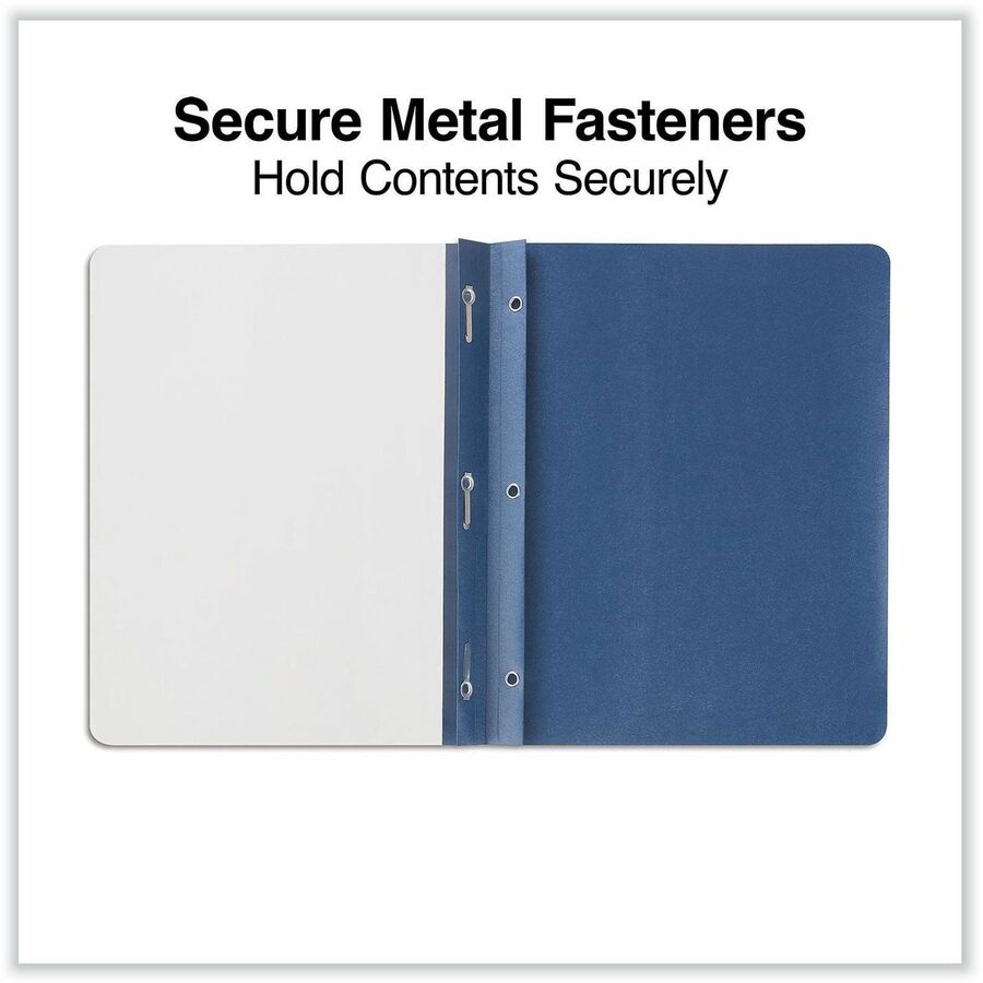 Image of Universal UNV56138EE Report Cover, 1/2" Folder Capacity, 8 1/2" x 11", 100 Sheets Capacity, 3 x 3-prong Fastener, Punched, 25 / Box