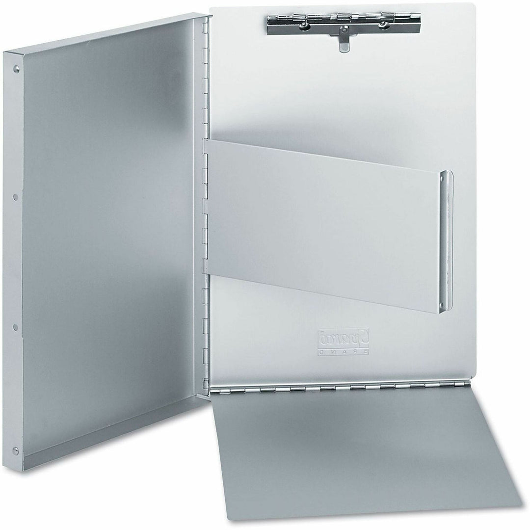 Image of Universal UNV40300 Storage Clipboard, 0.40" Clip Capacity, Storage for Document, Form, 8 1/2" x 11" Sheet Size, Aluminum, Aluminum, 1 Each