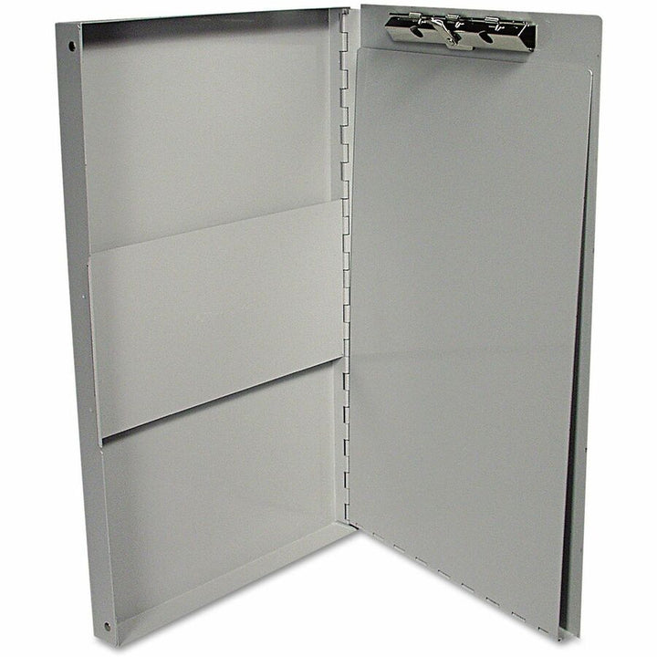 Image of Universal UNV40300 Storage Clipboard, 0.40" Clip Capacity, Storage for Document, Form, 8 1/2" x 11" Sheet Size, Aluminum, Aluminum, 1 Each