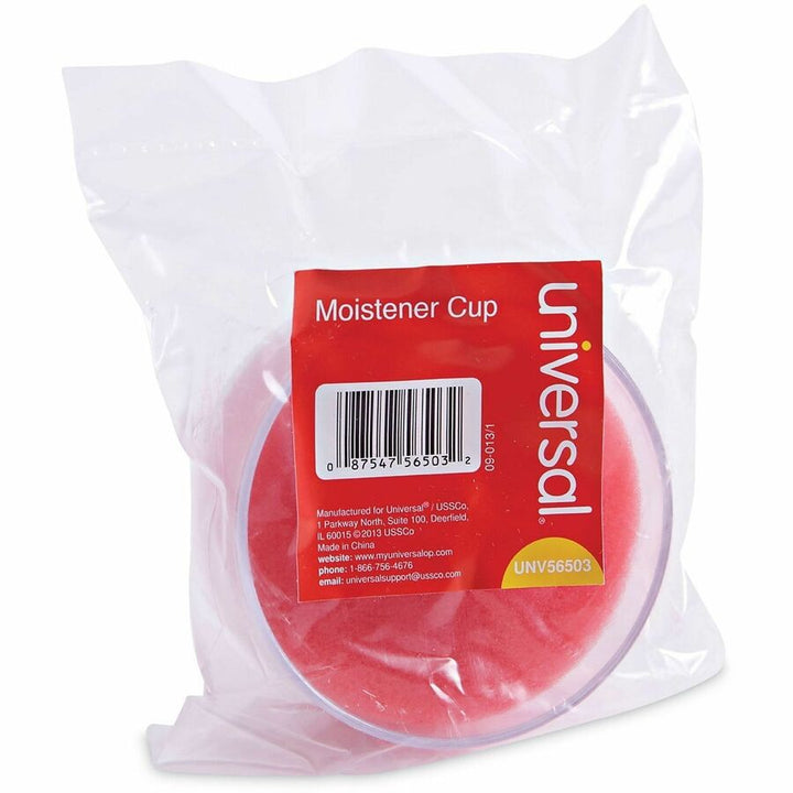 Image of Universal UNV56503 Envelope Moistener, Cup Style, Clear, Shatter Proof, 1 Each