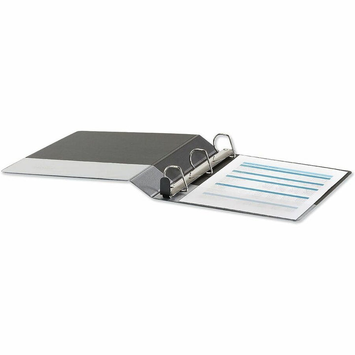 Image of Universal UNV30721 Deluxe Easy-to-Open D-Ring View Binder, 3 Rings, 1.5" Capacity, 11 x 8.5, Black
