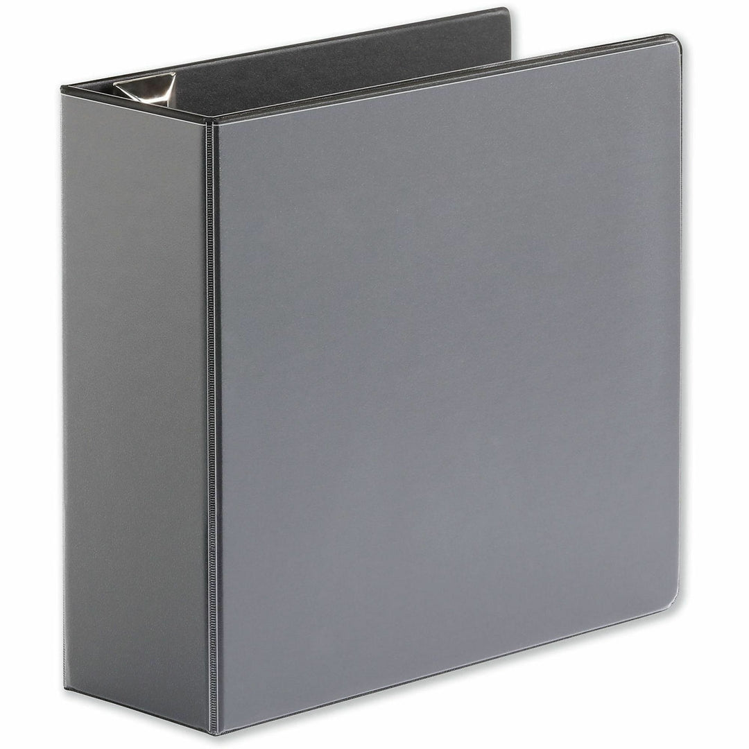 Image of Universal® Deluxe Easy-To-Open D-Ring View Binder, 3 Rings, 4" Capacity, 11 X 8.5, Black