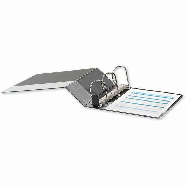 Image of Universal UNV30753 Deluxe Easy-to-Open D-Ring View Binder, 3 Rings, 4" Capacity, 11 x 8.5, Black
