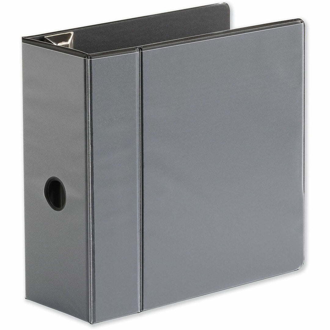 Image of Universal® Deluxe Easy-To-Open D-Ring View Binder, 3 Rings, 5" Capacity, 11 X 8.5, Black