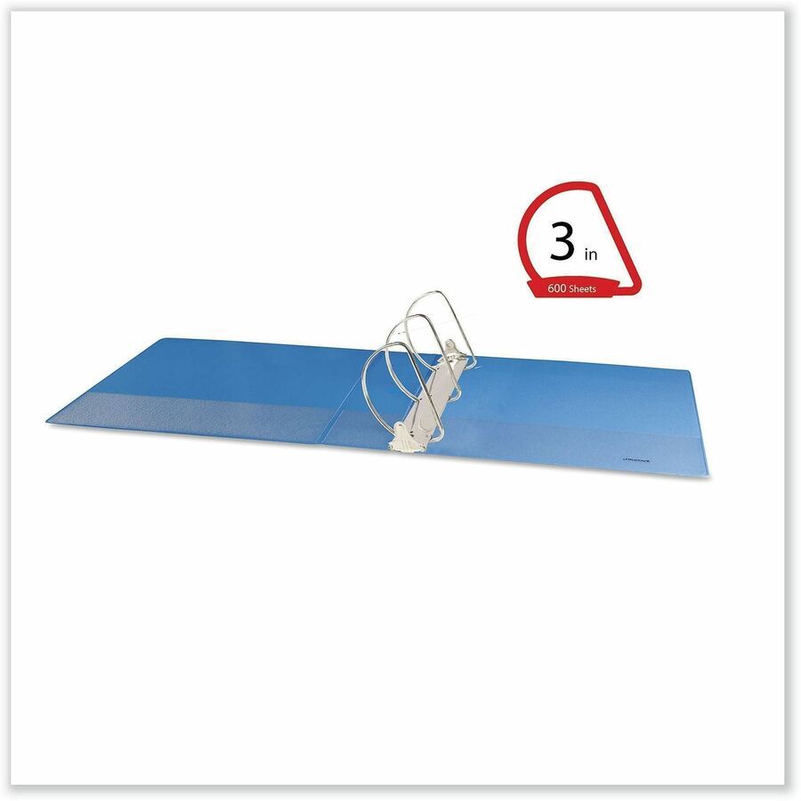 Image of Universal UNV20753 Slant D-Ring View Binder, 3 Rings, 3" Capacity, 11 x 8.5, Light Blue