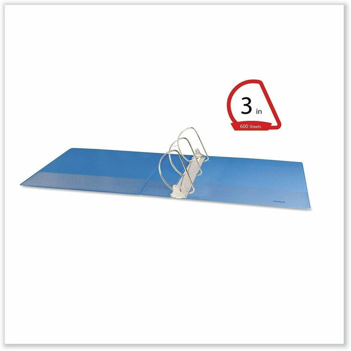 Image of Universal UNV20753 Slant D-Ring View Binder, 3 Rings, 3" Capacity, 11 x 8.5, Light Blue