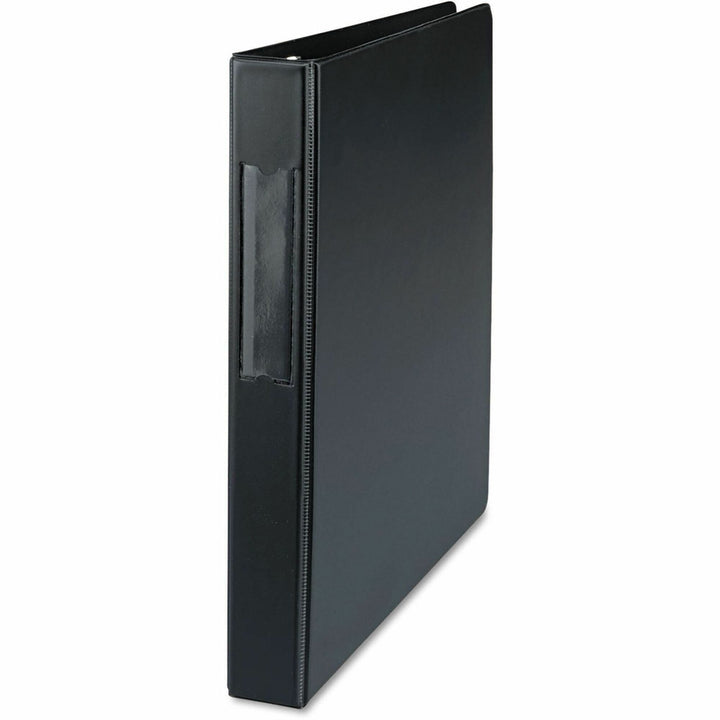 Image of Universal® Deluxe Non-View D-Ring Binder With Label Holder, 3 Rings, 1" Capacity, 11 X 8.5, Black