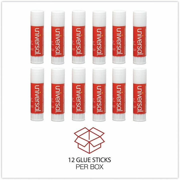 Image of Universal UNV75750 Glue Stick, 0.74 oz, Clear, 12 / Pack