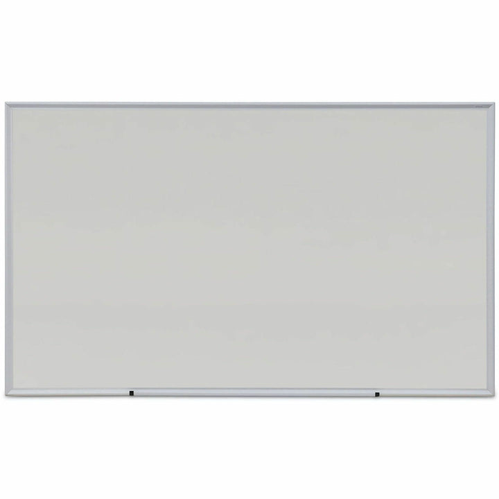 Image of Universal® Deluxe Melamine Dry Erase Board, 60" x 36", White Surface, Anodized Aluminum Frame