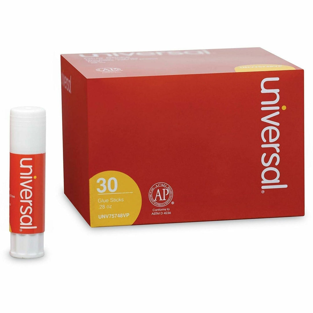 Image of Universal UNV75748VP Glue Stick, 0.28 oz, Clear, 30 / Pack