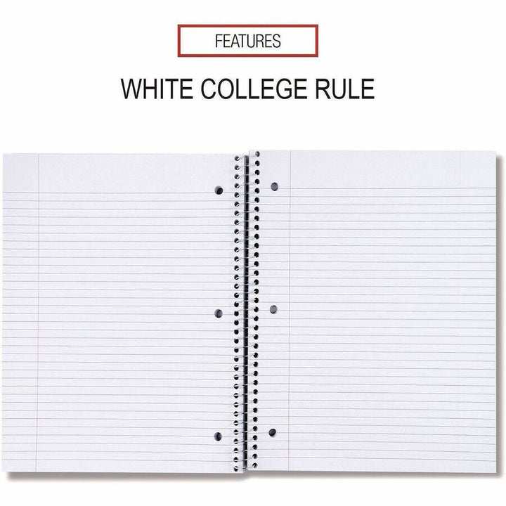 Image of Universal® Wirebound Notebook, 3-Subject, Medium/College Rule, Black Cover, (120) 11 x 8.5 Sheets