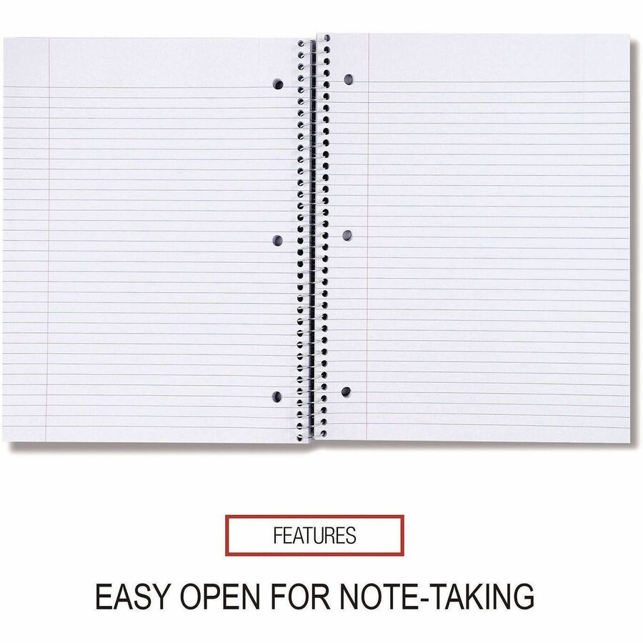 Image of Universal® Wirebound Notebook, 3-Subject, Medium/College Rule, Black Cover, (120) 11 x 8.5 Sheets