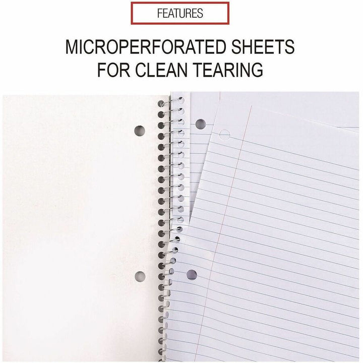 Image of Universal® Wirebound Notebook, 3-Subject, Medium/College Rule, Black Cover, (120) 11 x 8.5 Sheets