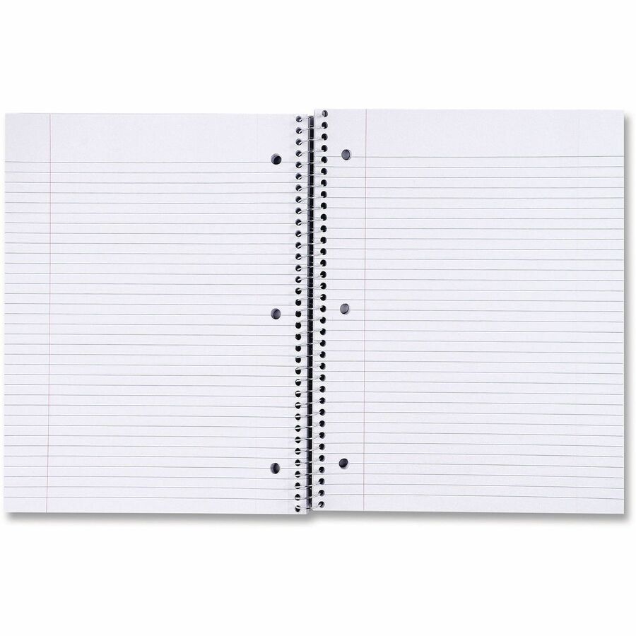Image of Universal® Wirebound Notebook, 5-Subject, Medium/College Rule, Black Cover, (200) 11 x 8.5 Sheets