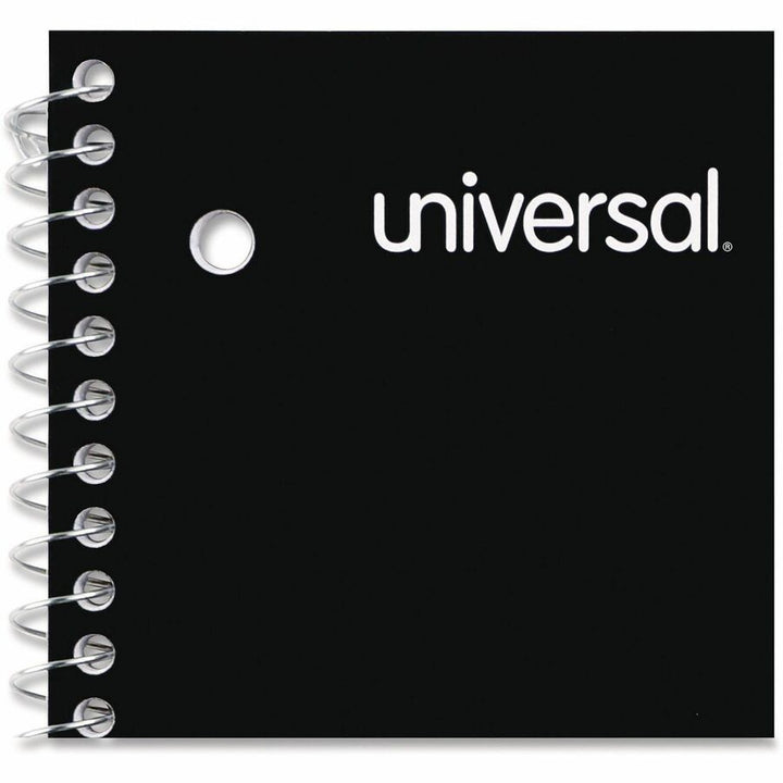 Image of Universal® Wirebound Notebook, 5-Subject, Medium/College Rule, Black Cover, (200) 11 x 8.5 Sheets