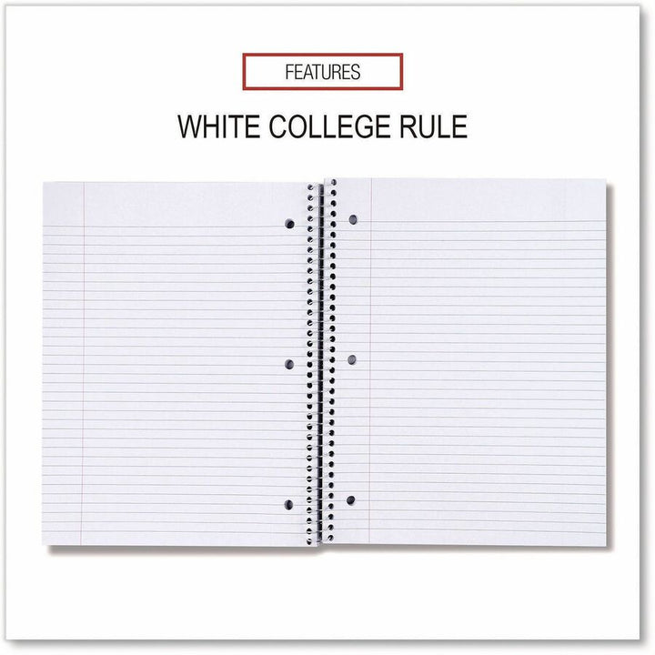 Image of Universal® Wirebound Notebook, 5-Subject, Medium/College Rule, Black Cover, (200) 11 x 8.5 Sheets