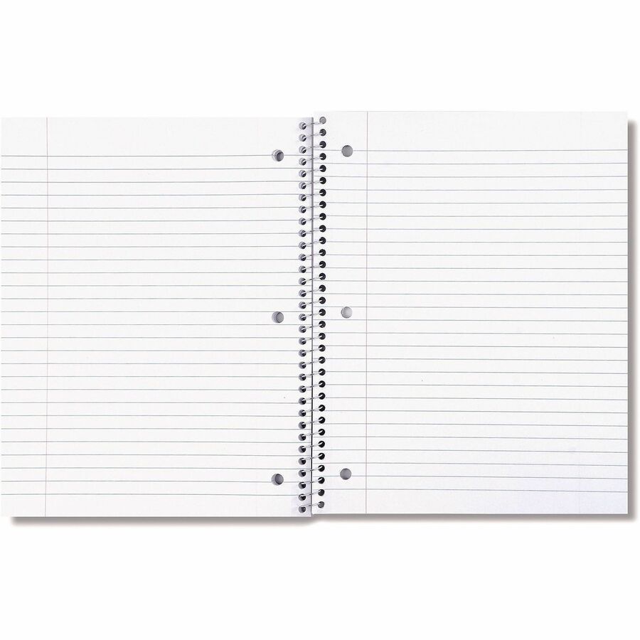 Image of Universal® Wirebound Notebook, 1-Subject, Wide/Legal Rule, Black Cover, (70) 10.5 x 8 Sheets