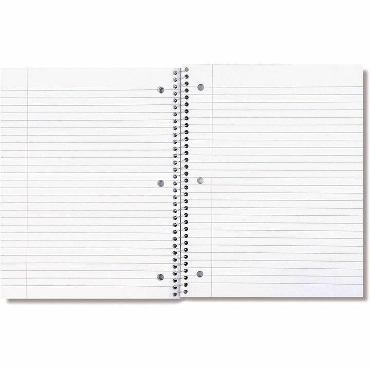 Image of Universal® Wirebound Notebook, 1-Subject, Wide/Legal Rule, Black Cover, (70) 10.5 x 8 Sheets