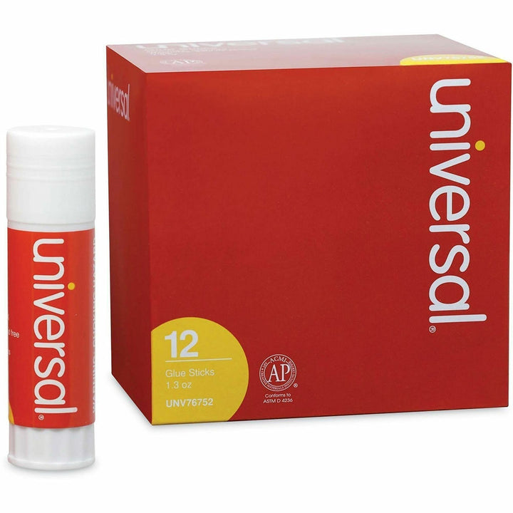 Image of Universal UNV76752 Glue Stick, 1.30 oz, Clear, 12 / Pack