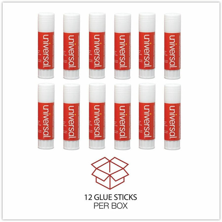 Image of Universal UNV76752 Glue Stick, 1.30 oz, Clear, 12 / Pack