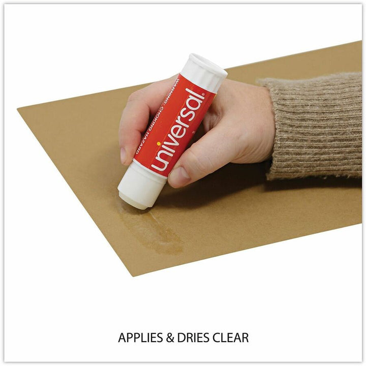 Image of Universal UNV76752 Glue Stick, 1.30 oz, Clear, 12 / Pack