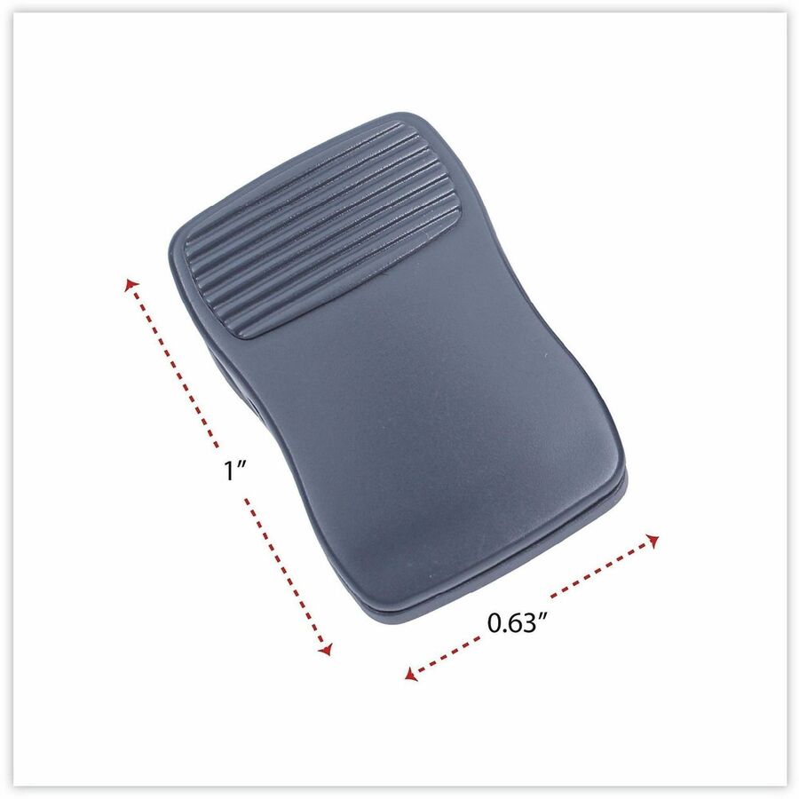Image of Universal UNV08221 Deluxe Recycled Cubicle Clips, 40 Sheet Capacity, Charcoal, 24/Pack