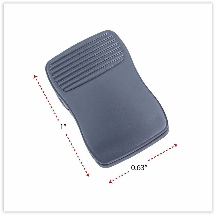 Image of Universal UNV08221 Deluxe Recycled Cubicle Clips, 40 Sheet Capacity, Charcoal, 24/Pack