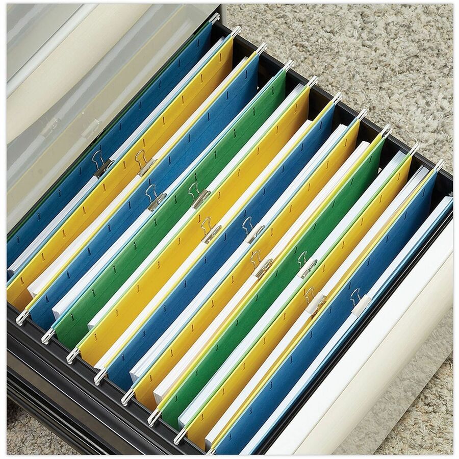 Image of Universal UNV11240 Binder Clips with Storage Tub, Small, Silver, 40/Pack