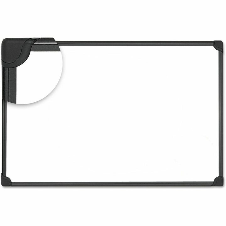 Image of Universal® Design Series Deluxe Magnetic Steel Dry Erase Marker Board, 48" x 36", White Surface, Black Aluminum/Plastic Frame