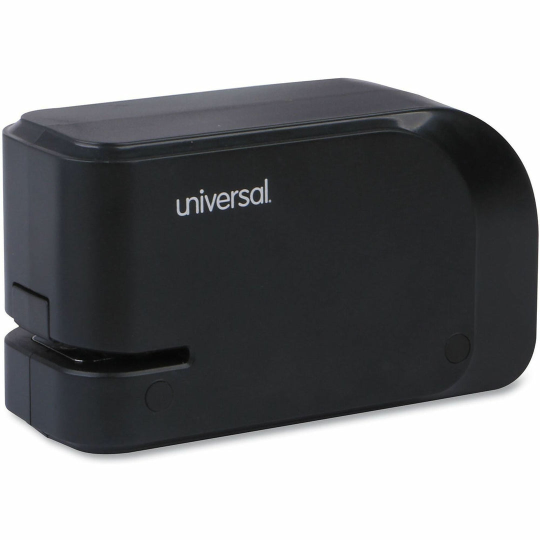 Image of Universal® Half-Strip Electric Stapler With Staple Channel Release Button, 20-Sheet Capacity, Black