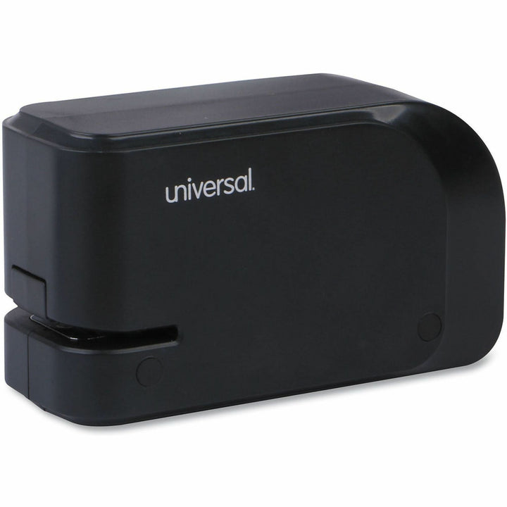 Image of Universal® Half-Strip Electric Stapler With Staple Channel Release Button, 20-Sheet Capacity, Black
