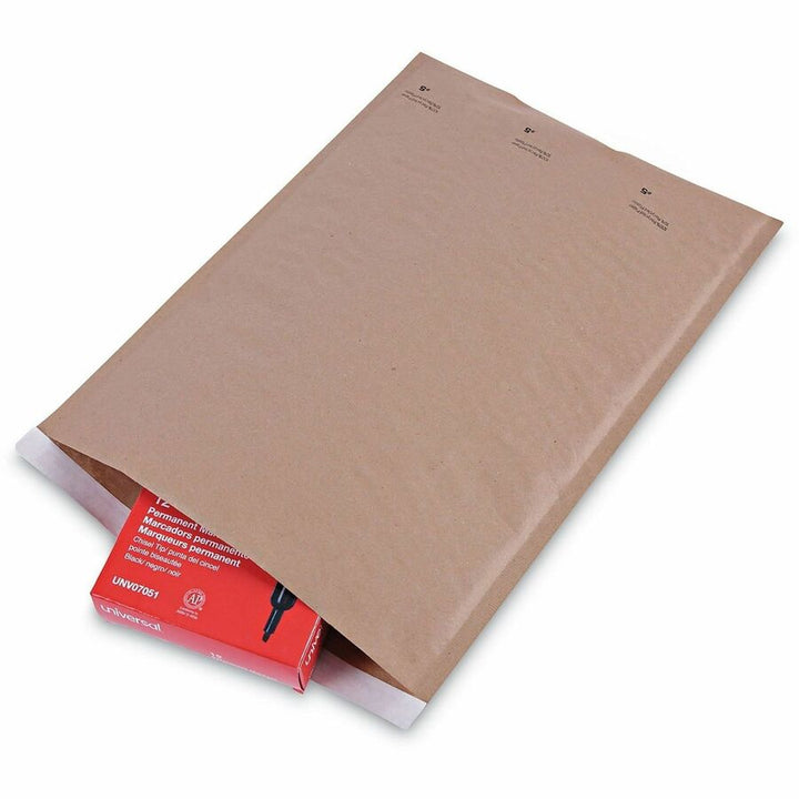 Image of Universal UNV62264 Mailer, Bubble, #5, Self Adhesive, Natural Kraft, Kraft Paper, 80 / Carton