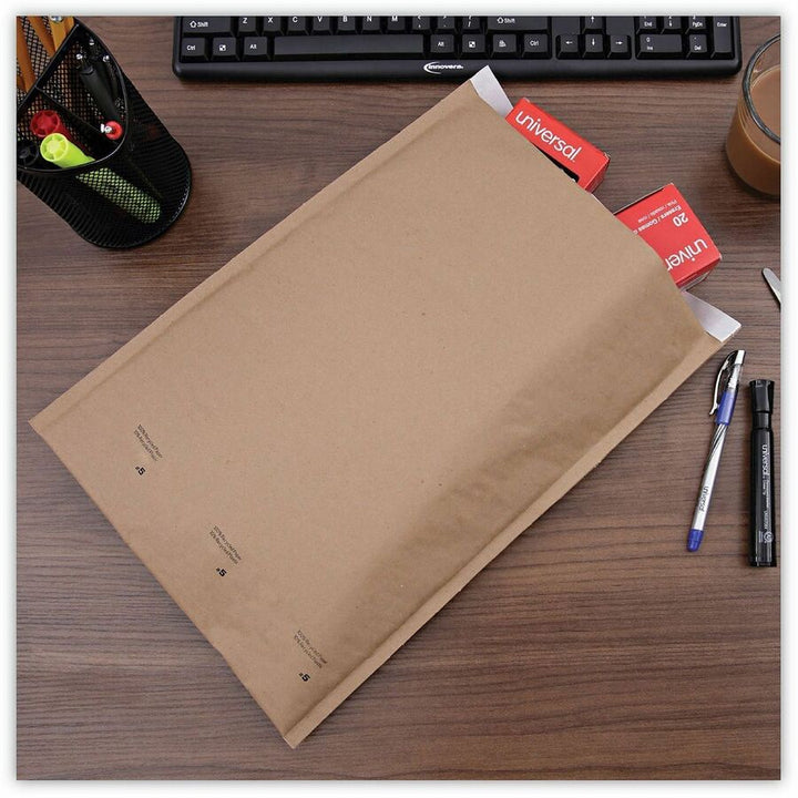 Image of Universal UNV62264 Mailer, Bubble, #5, Self Adhesive, Natural Kraft, Kraft Paper, 80 / Carton