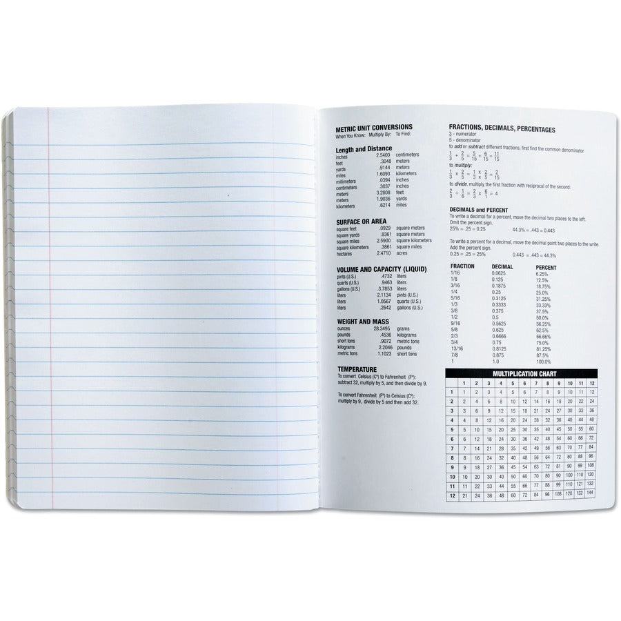 Image of Universal® Composition Book, Wide/Legal Rule, Black Marble Cover, (100) 9.75 x 7.5 Sheets