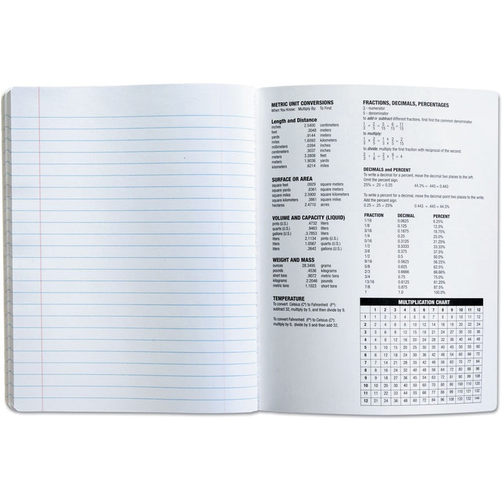 Image of Universal® Composition Book, Wide/Legal Rule, Black Marble Cover, (100) 9.75 x 7.5 Sheets